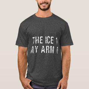 Is för Broken Arm Gift Ice Skating Hockey T Shirt