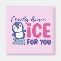 Is for you FUNNY Penguin Cute Valentines day Rosa