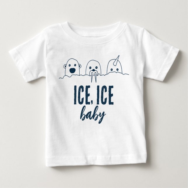 Is Ice Baby Cute Arctic Animals Baby Shirt T (Framsida)