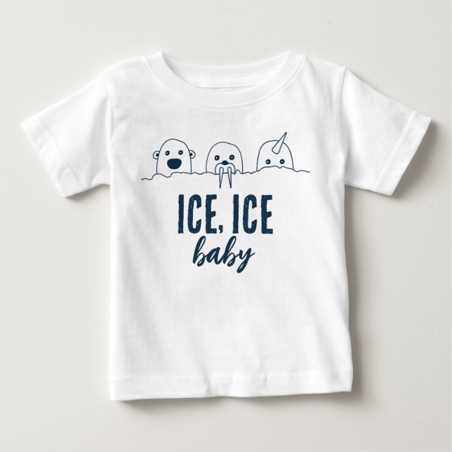 Is Ice Baby Cute Arctic Animals Baby Shirt T Shirt (Framsida)