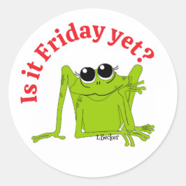 Is it Friday Yet? Sticker Runt Klistermärke