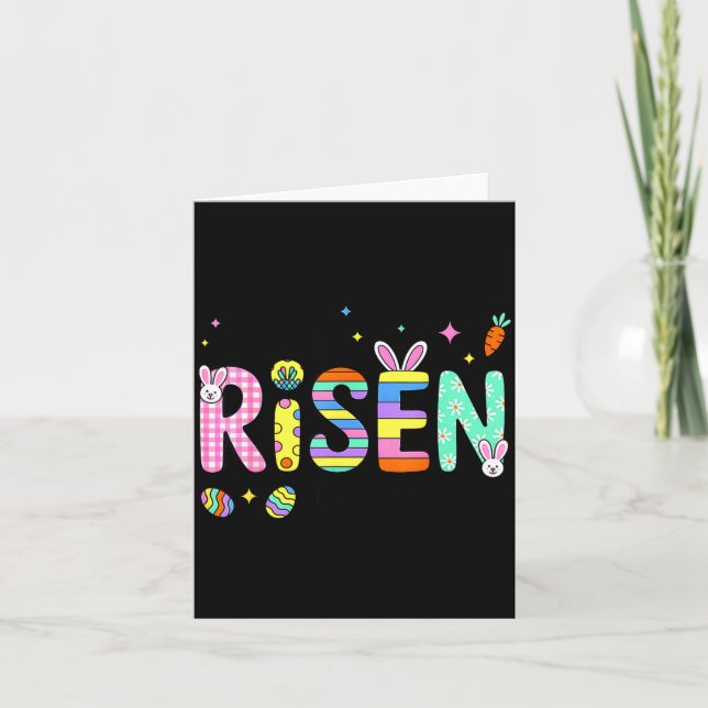 Is Kids He Risen Jesus Christian Happy Kort (Framsida)