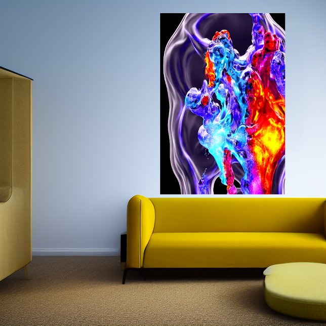 Is- och branddosering | AI Art Poster (Skapare uppladdad)