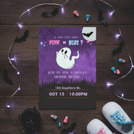 is our boo pink or blue? gender reveal invitation inbjudningar