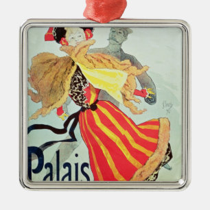 Is Palace', tuggar ljudlig Elysees, Paris, 1893 Julgransprydnad Metall