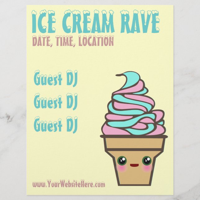 Is Rave Anpassad Flyer (Framsidan)
