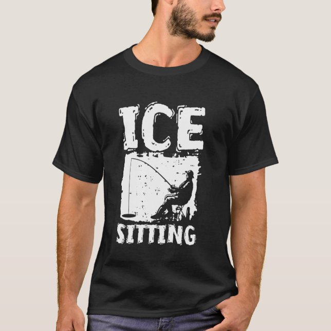 Is sittande isfiske t shirt (Framsida)