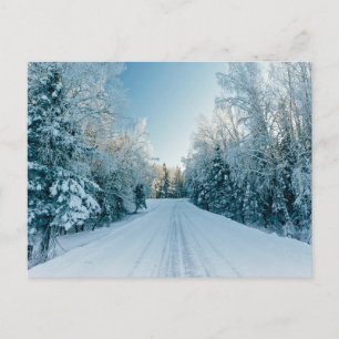 Is & Snö Fryst vinterväg Ryssland, Sibirien Vykort