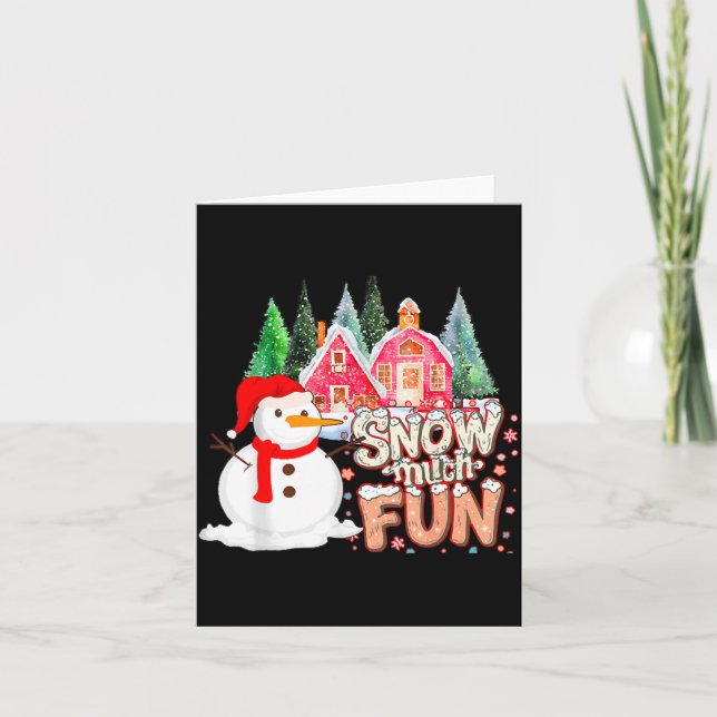 Is Snow Much Fun Winter Christmas Teacher Holiday  Kort (Framsida)