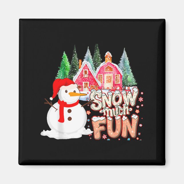 Is Snow Much Fun Winter Christmas Teacher Holiday  Magnet (Framsidan)