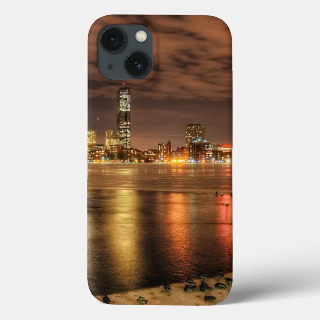 Is som smälts delvist på Charles River i Boston (Baksida)