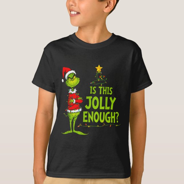 Is This Jolly Enough Funny Christmas Tree Lights H T Shirt (Framsida)