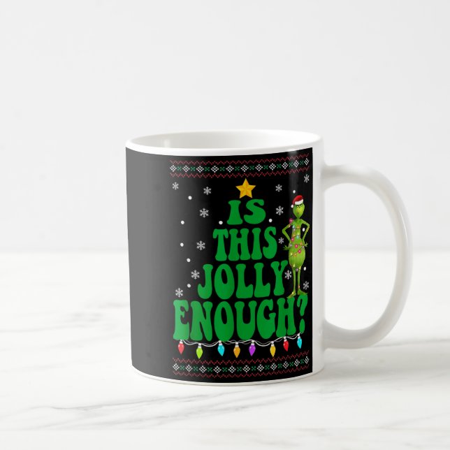 Is This Jolly Enough Merry Christmas Tree Lights F Kaffemugg (Höger)