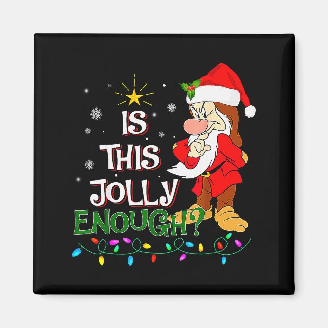Is This Jolly Enough Mpy Elf Pajama Christmas Ligh Magnet (Framsidan)