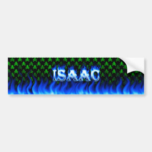 Isaac blått avfyrar och flammar bildekaldesign bildekal
