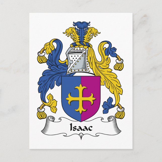 Isaac Family Crest Vykort (Framsida)