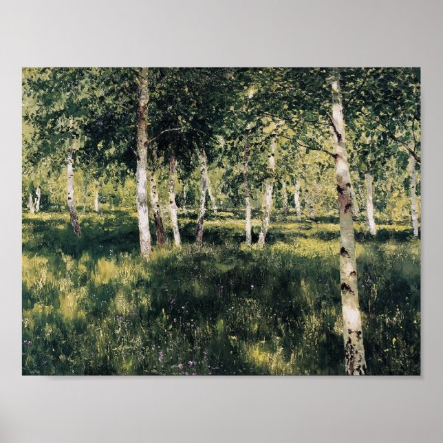 Isaac Levitan- Birch grove Poster (Framsidan)