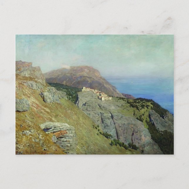 Isaac Levitan-Corniche. Södra Frankriket. Vykort (Framsida)