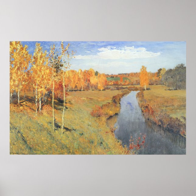Isaac Levitan Golden Autumn Poster (Framsidan)