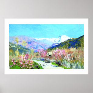 Isaac Levitan. "Springtime"-målning Poster