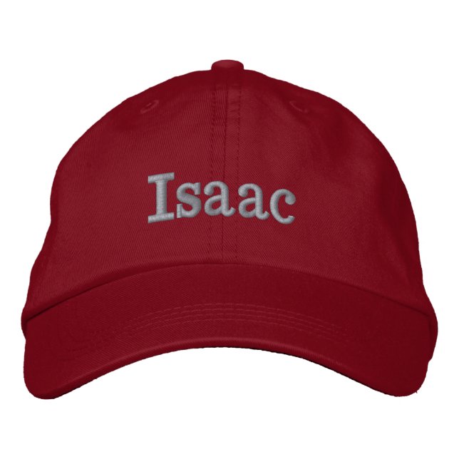 Isaac Namn Broderat, Broderad Keps (Framsida)