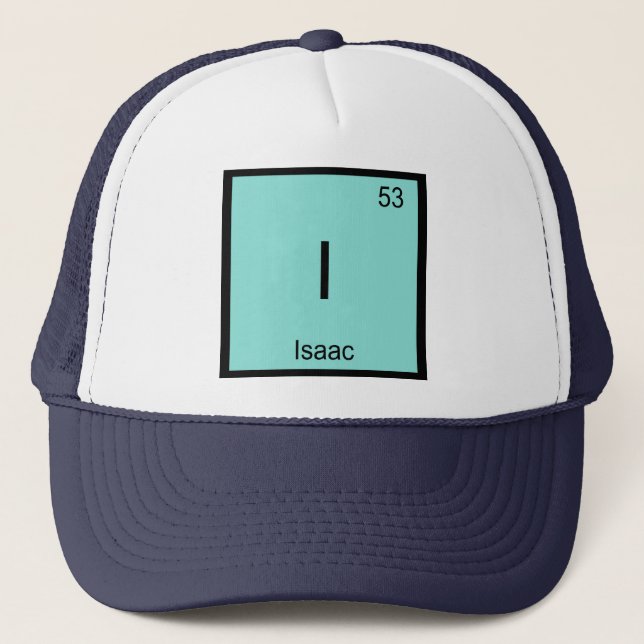 Isaac  Namn Kemi Element Periodiska Systemet Truckerkeps (Framsida)