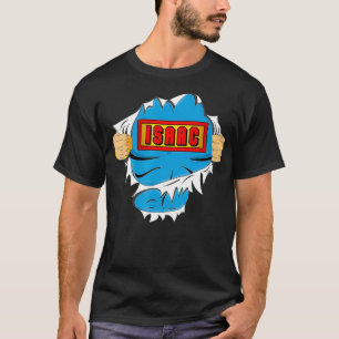 Isaac Namn Superhjälte Gift for Boys Named Isaac T Shirt