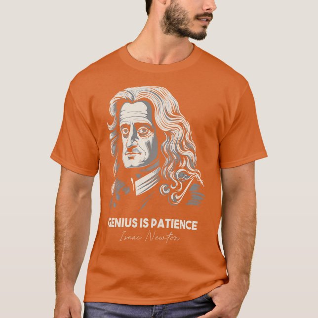 Isaac Newton Citat 1 T Shirt (Framsida)