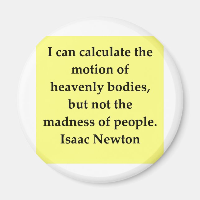 isaac newton-citat magnet (Framsidan)