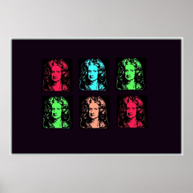 Isaac Newton Collage Poster (Framsidan)
