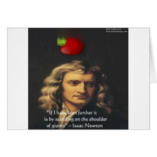 Isaac Newton "Giants Shoulders" Wisdom Gifts & Tee Hälsningskort