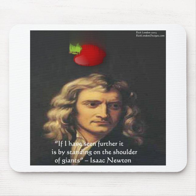 Isaac Newton "Giants Shoulders" Wisdom Gifts & Tee Musmatta (Framsidan)