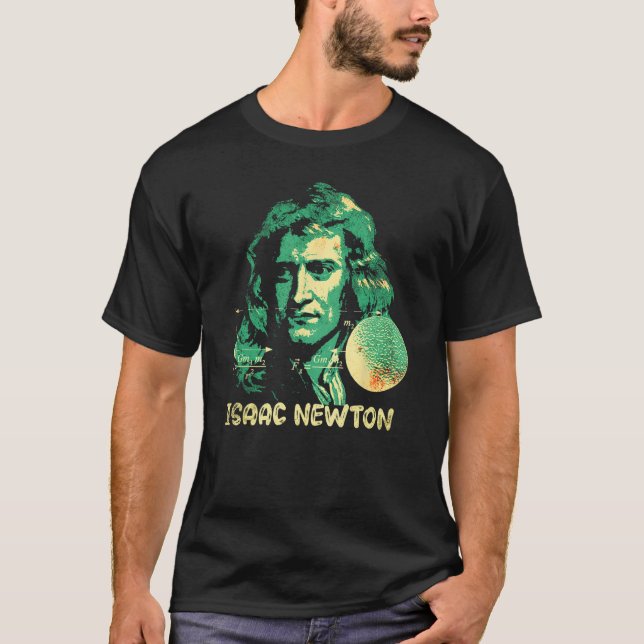 Isaac Newton Gravitation Physicist Physics Science T Shirt (Framsida)