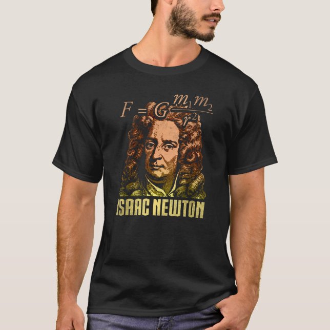 Isaac Newton Gravitation Physicist Physics Science T Shirt (Framsida)