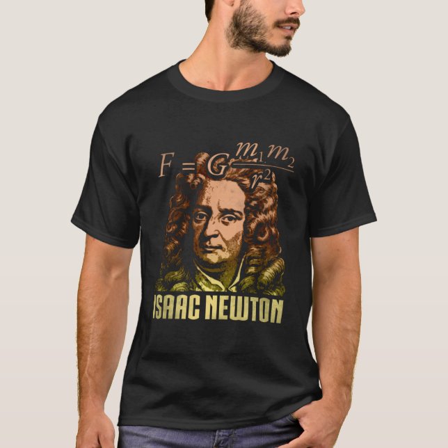 Isaac Newton Gravitation Physicist Physics Science T Shirt (Framsida)