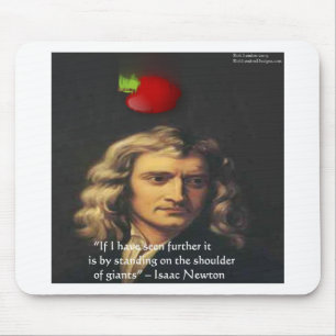 Isaac Newton "Jättars Axlar" Visdomspresenter & T- Musmatta