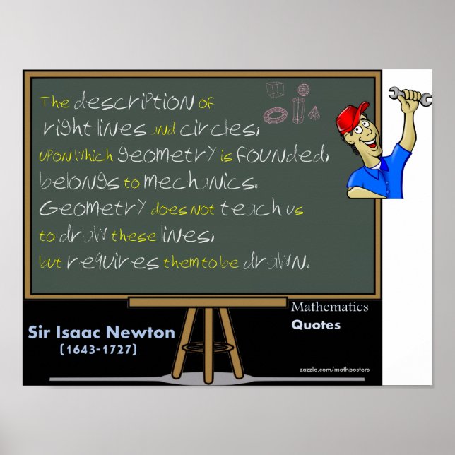 Isaac Newton Mathematics poster (Framsidan)
