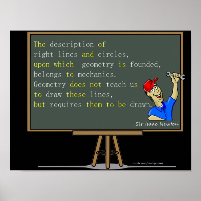 Isaac Newton Mathematics poster (Framsidan)