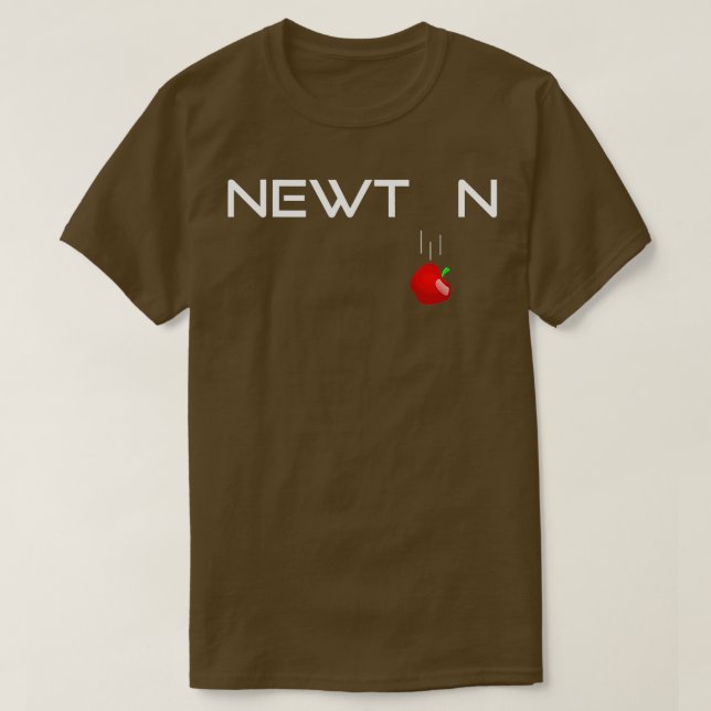 Isaac Newton Physicist Mathematician Gravity Apple T Shirt (Design framsida)