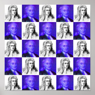 Isaac Newton pop art Poster