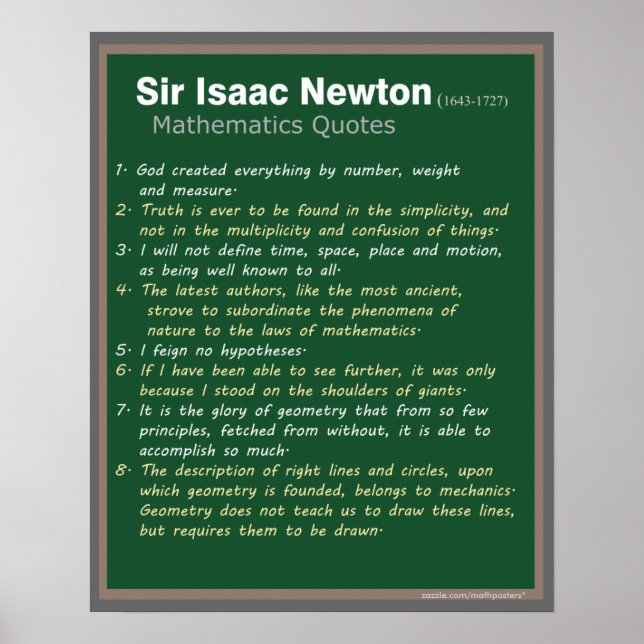 Isaac Newton Quotes poster (Framsidan)