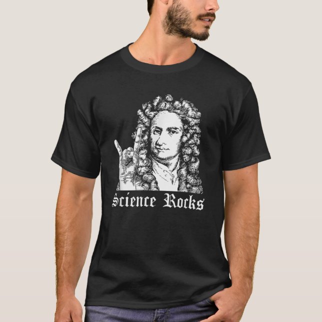 Isaac Newton Science Sten T-Shirt (Framsida)