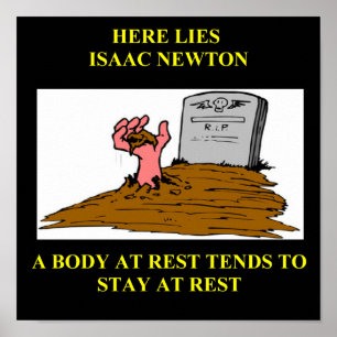 isaac newton-skämt poster