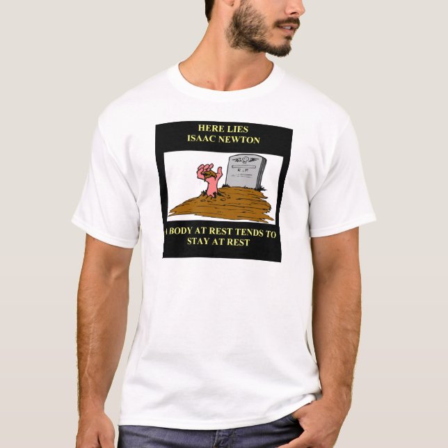 Isaac Newton skämt T Shirt (Framsida)