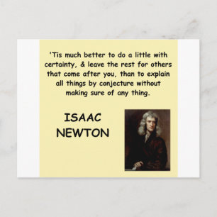isaac newton vykort
