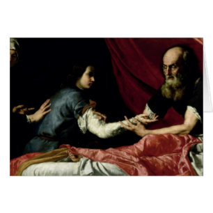 Isaac som välsignar Jacob, 1637 Hälsningskort