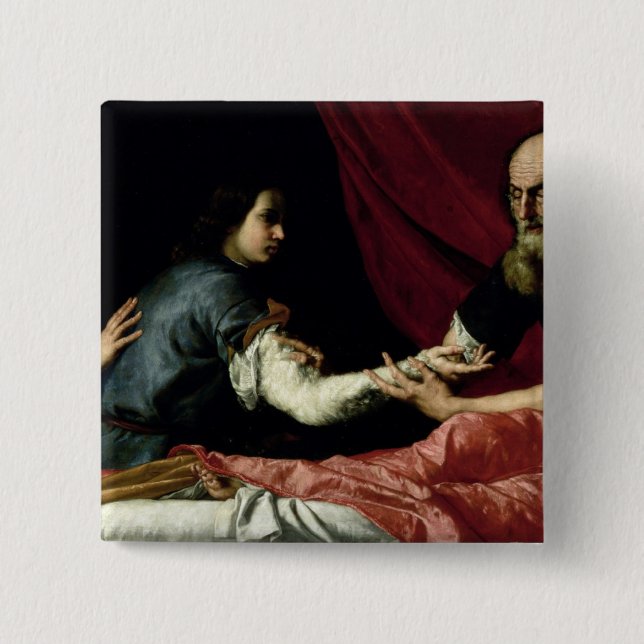 Isaac som välsignar Jacob, 1637 Knapp (Framsida)