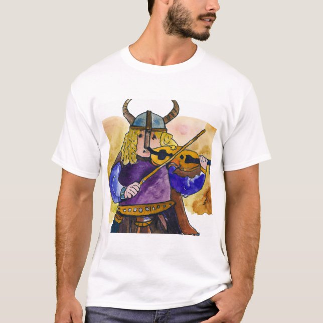 Isaac Stern som en viking Violinist T-skjorta T Shirt (Framsida)