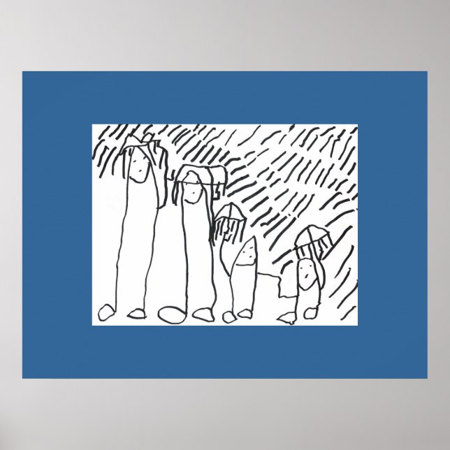 Isaacs familj i Rain Poster (Framsidan)