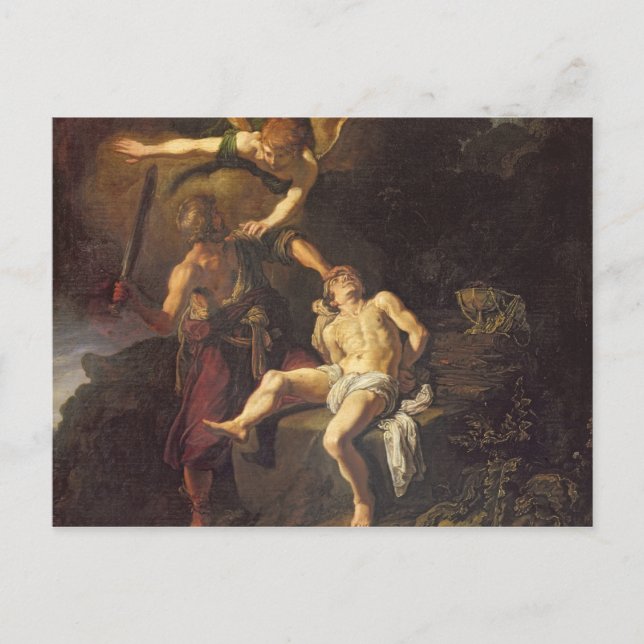 Isaacs uppoffring, 1616 vykort (Framsida)